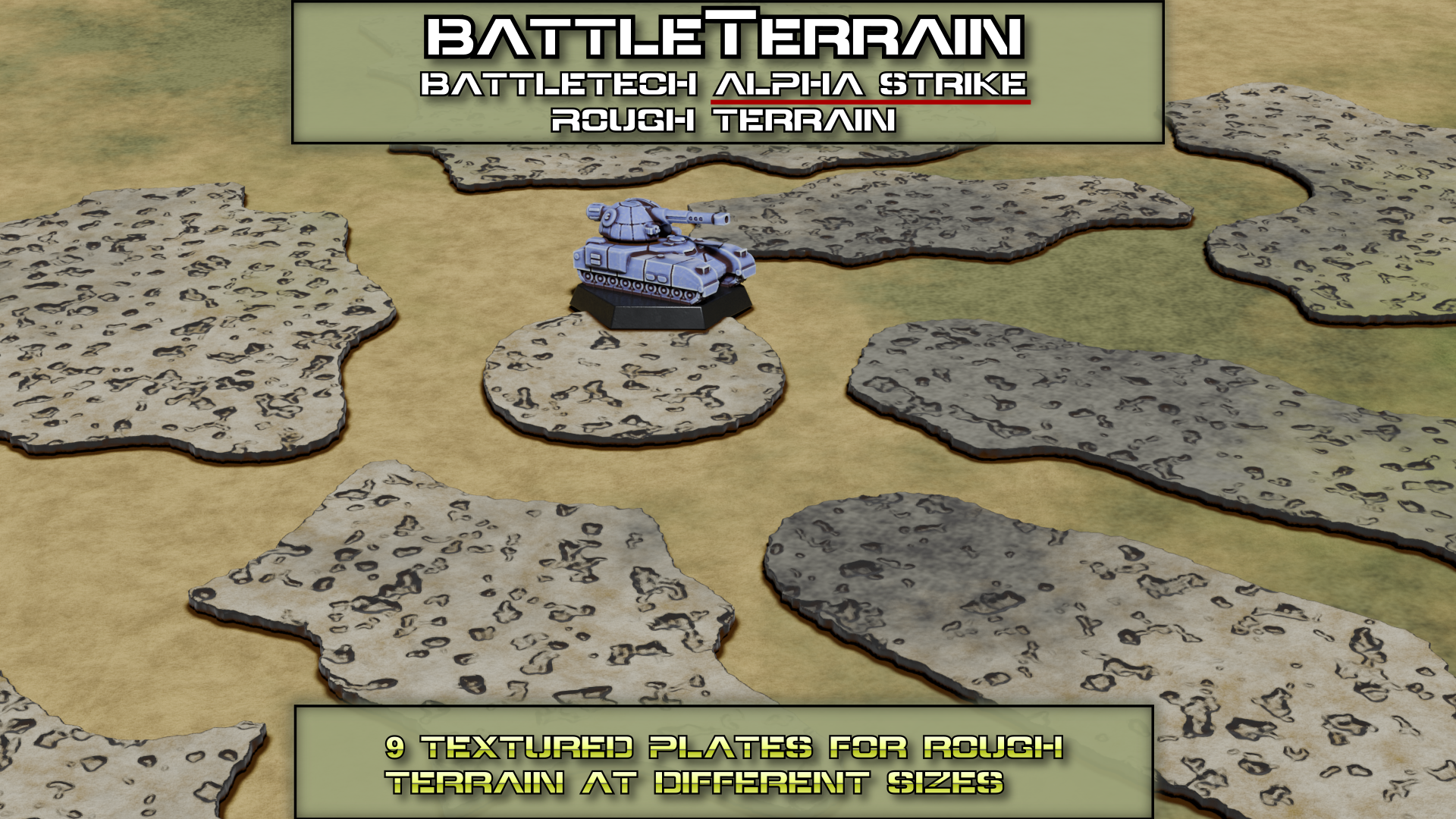 BattleTerrain: Rough Terrain tiles for Battletech Alpha Strike